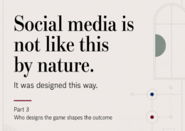 Social media is not lke this by nature.