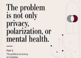 This problem is not only privacy, polarization, or mental health...